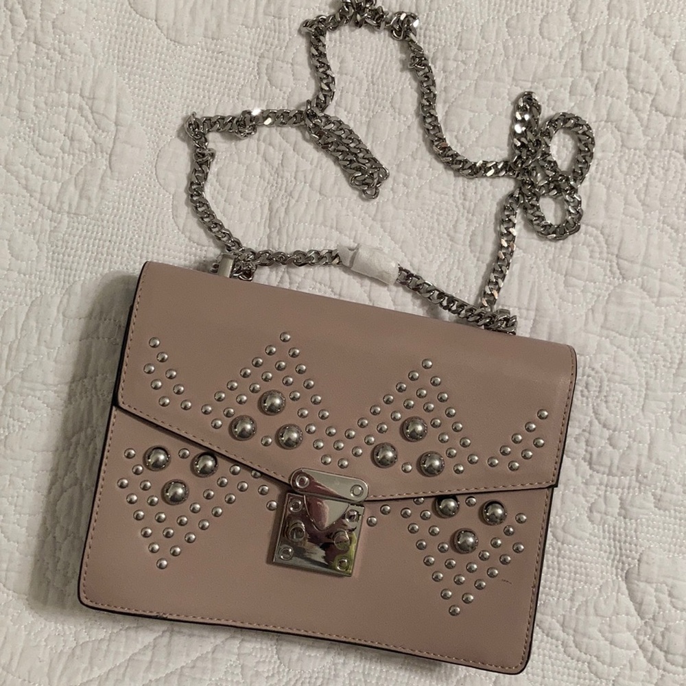 Blush Bag with Silver Studs